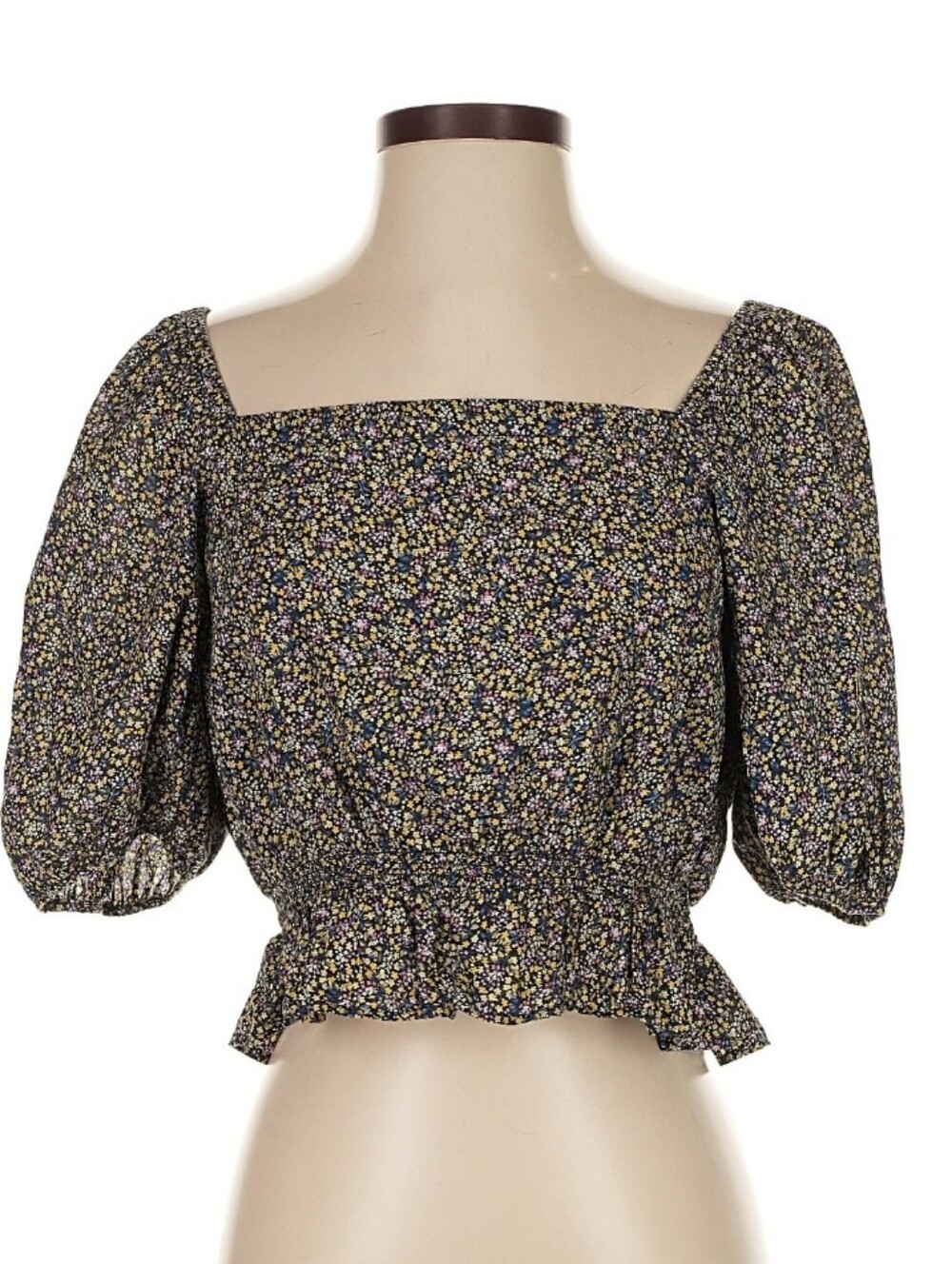 Uniqlo 100% Cotton Blouse Cropped Size medium